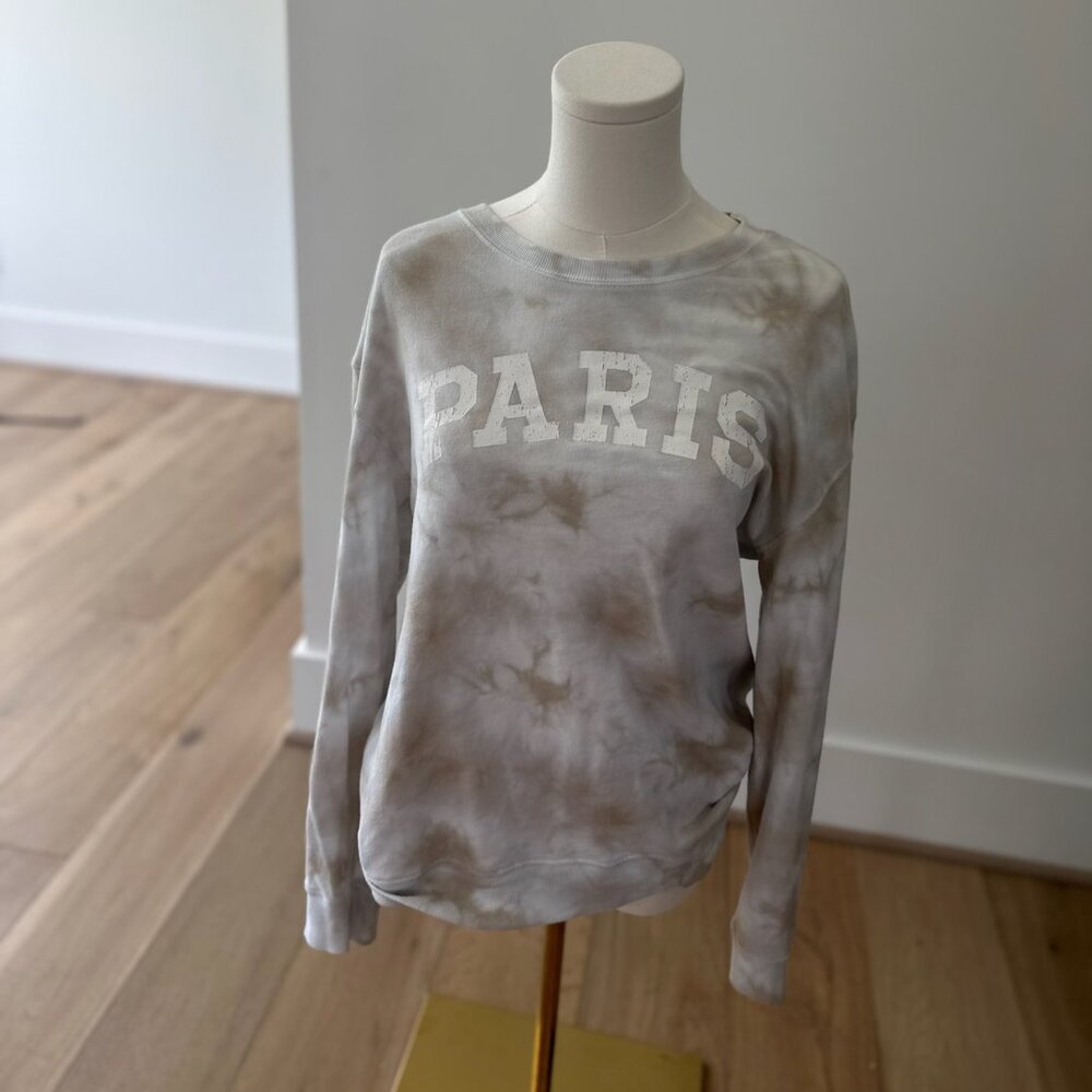 Marble Designed White Sweater Paris